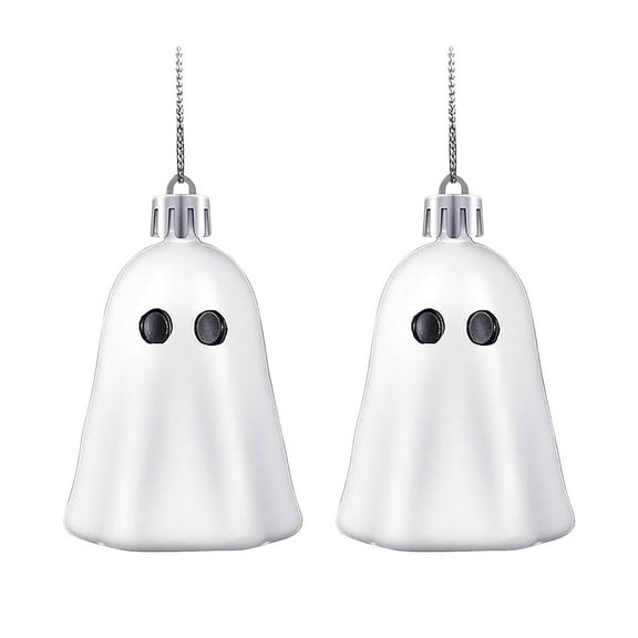 Halloween Ghost Decorations for Tree, Ghost Halloween Tree Decorations, Cute Ghost Hanging Ornaments for Home Decor Party Supplies, White,2pcs