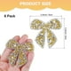 thumbnail image 3 of Uxcell 6-Pack Parches de Strass en Forma de Lazo de 6cm Amarillo Apliques Adhesivos Brillantes para DIY/Ropa/Zapatos/Bolsa, 3 of 7