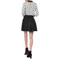thumbnail image 3 of INSPIRE CHIC Chemisier pour Femme à Col Peter Pan Contrastant Manches 3/4 Blouse Chemises TG Blanc, 3 of 8