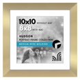 thumbnail image 1 of Americanflat 10X10 Picture Frame With Shatter-Resistant Glass - Use As 8X8 Frame With Mat Or Display 10X10 Photo Without Mat - Hudson Collection - Wide Square Frames For Tabletop And Wall - Gold, 1 of 5