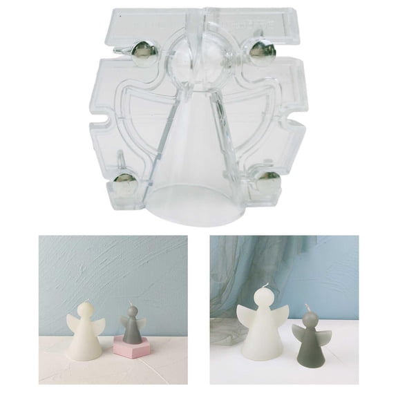 3D Angel Doll Candle Making Tool - Clear, 6.4x8cm