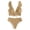 Beige, variant on Swiftwear Women's Contoured One-Piece Swimsuit with Side Ruching & Adjustable Ties - Streamlined Silhouette Enhancing Natural Curves White L