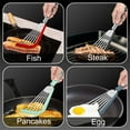 thumbnail image 3 of Flexible Silicone Fish Spatula – Slotted Turner for Nonstick Pans, BPA-Free & Dishwasher Safe, Perfect for Flipping Fish, Eggs & Pancakes, 3 of 6