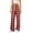 Red, variant on Womens Plaid Wide Leg Pants Drawstring Elastic High Waist Side Pocket Retro Street Casual Trousers Daily Outfits