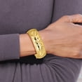 thumbnail image 4 of Primal Gold 14 Karat Yellow Gold 13/16 Florentine Hinged Bangle Bracelet, 4 of 4