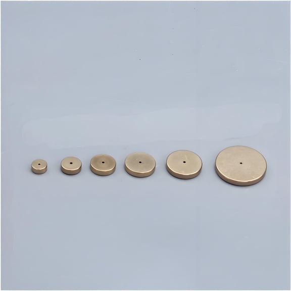 Brass Leather Edge Spacing Guide Set, 6-Piece Round Line Stitch Marking Tool for DIY Leathercraft, Precision Stitch Distance Measuring Template for Wallets, Belts & Bags