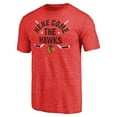 thumbnail image 2 of Men's Red Chicago Blackhawks Hometown Collection Tri-Blend T-Shirt, 2 of 3