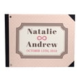thumbnail image 1 of Darling Souvenir Pink Seamless Heart & Frame Printed Hardbound Cover Guestbook For Wedding Guest Sign In Book Registry-9 x 12 Inches, 1 of 5