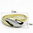 thumbnail image 2 of Luxe Jewelry Designs Two Tone Gold Ion Plated Stainless Steel Women's Ring - Size 6 (Pack of 2), 2 of 4