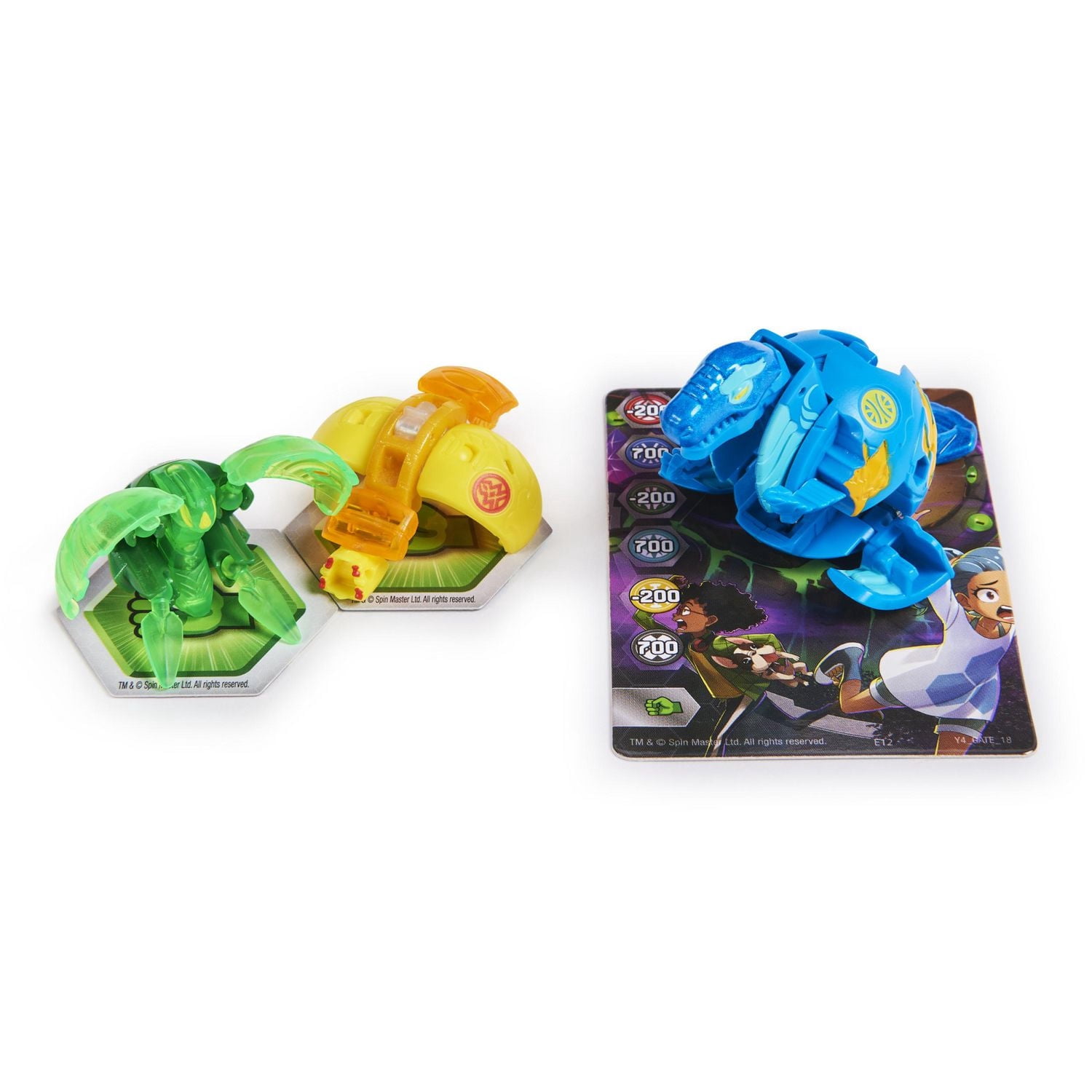 Bakugan Evolutions, Coffret Platinum Power Up Neo Trox avec Nano Aura et Siphon, Figurine articulée Bakugan True Metal, 2 Nanogan, 2 BakuCores, 2 cartes Maîtrise, jouets pour garçons à partir de 6 ans