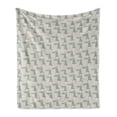 thumbnail image 1 of Crocodile Soft Flannel Fleece Throw Blanket, Geometric Animal Zigzags and Polka Dots, Cozy Plush for Indoor and Outdoor Use, 70" x 90", Maroon Beige, by Ambesonne, 1 of 5