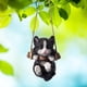 thumbnail image 4 of 2 uds resina colgante columpio estatua de gato escultura Animal para decoración al aire libre gris y negro Sharpla Escultura de gato al aire libre, 4 of 8