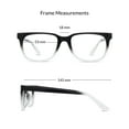 thumbnail image 6 of Jonas Paul Eyewear Unisex Full Rim Blue Light Reading Glasses, Black/Crystal Fade, 6 of 9