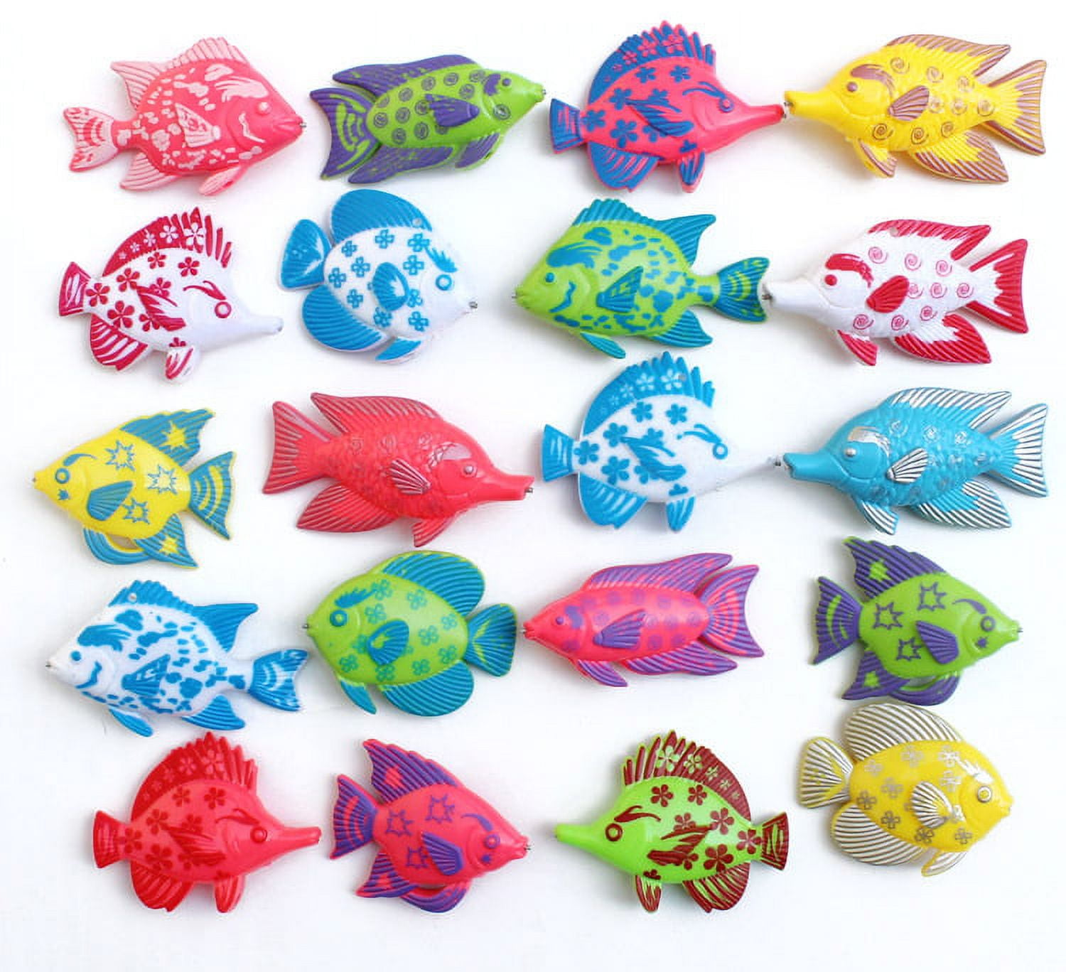 RONSHIN Magnetic Fishing Toy Set Fun Time Fishing Game With 1 Fishing Rod  and 6 Cute Fishes for Children Random Color 