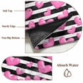 thumbnail image 6 of Valentines Day Area Rugs 8'x10', Washable Small Throw Rugs for Living Room Patio, Pink Love Hearts Romantic Black Stripes Indoor Outdoor Rug Non-Slip Low Pile Carpet Runner Reversible Floor Mats, 6 of 8