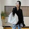 thumbnail image 2 of MMYGU White Leather Women Half Moon Bags Large Capacity Hobo Shopper Bag Soft PU Crossbody Bag Casual Korean Female Tote Bags, 2 of 6
