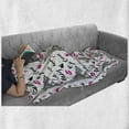 thumbnail image 6 of Paris Soft Flannel Fleece Throw Blanket, Eiffel Tower Lipstick Kiss Heart Shape Words Love Touristic Architecture, Cozy Plush for Indoor and Outdoor Use, 50" x 60", White Black Pink, by Ambesonne, 6 of 6