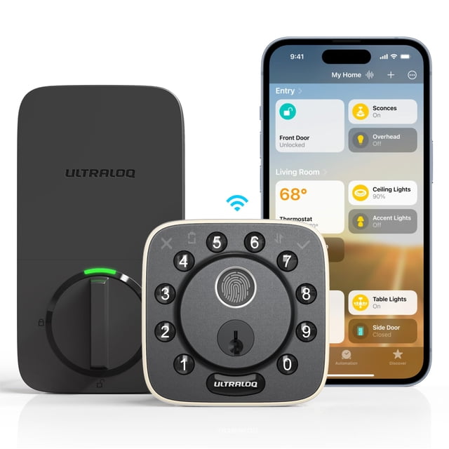 Cerradura inteligente ULTRALOQ Bolt F, funciona con Apple Home