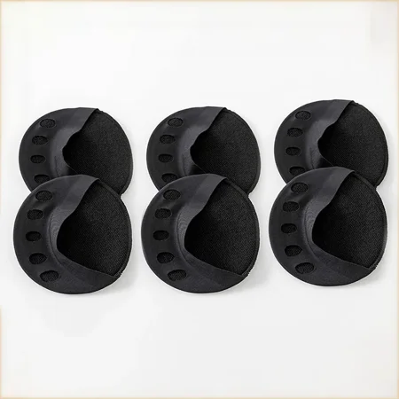 

6pcs Five Toes Forefoot Pads for Women High Heels Half Honeycomb Breathable Shoe Cushion for Foot Pain Relief Moisture Wicking Black-6 Pcs