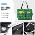thumbnail image 2 of Wukai Tennis Rackets and Balls Print Zipper Bag,large Beach Tote Bag,Waterproof Sandproof Bag,Grocery and Picnic Tote Travel Bag, 2 of 5