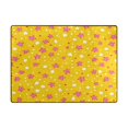 thumbnail image 5 of Yayeee Area Rugs for Living Room 5.2'x4' Non Slip Washable Bedroom Floor Carpet, Pink White Stars, 5 of 5