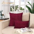 thumbnail image 5 of Throw Pillow Covers 20x20 Inches - Burgundy Pillow Covers Pack of 2, Dyed Soft Pillow Cases for Couch Sofa Bed Home Decoration, 5 of 7
