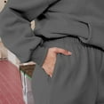 thumbnail image 4 of Pyhlmscde Lounge Sets for Women, Womens 2 Outfits Hoodie Sweatsuit Sets Oversized Sweatshirt Baggy Fall Fashion Sweatpants with Pockets Lady, Two Piece Sets for Women Silver M, 4 of 4