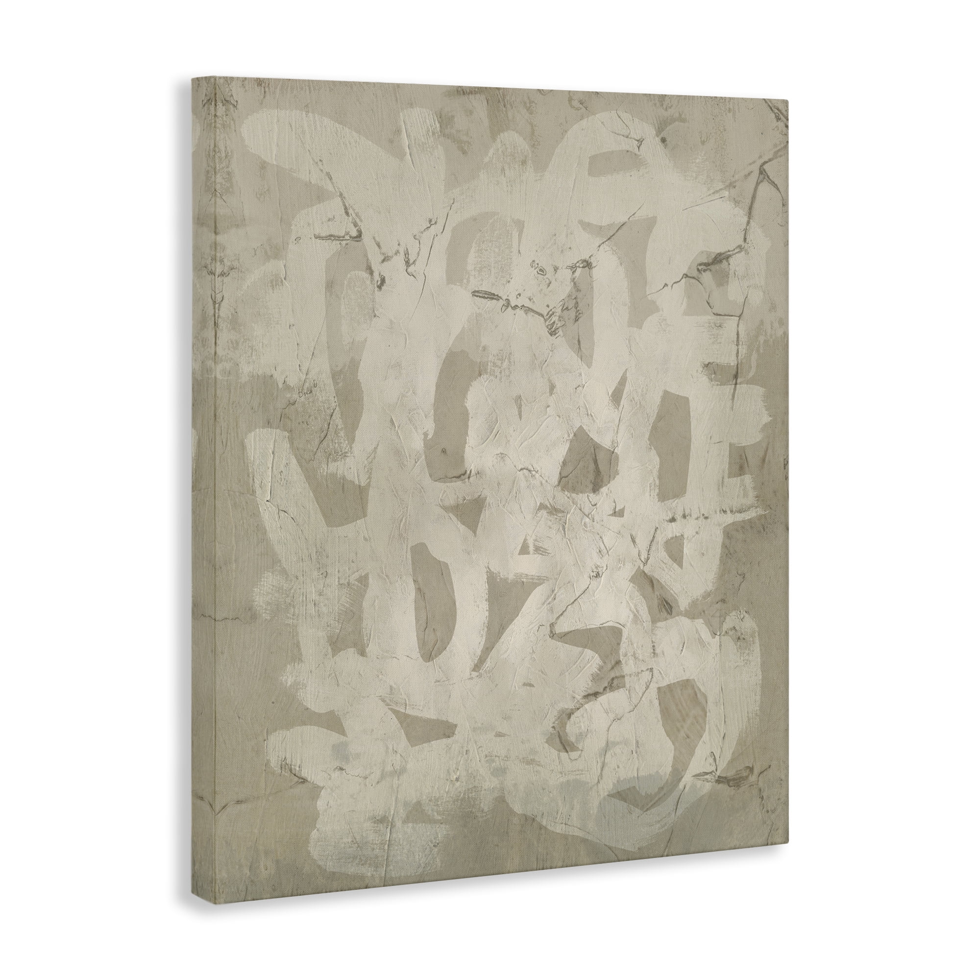 Stupell Industries Neutral Scribble Pattern Abstract Painting Gallery Wrapped Canvas Art Print Wall Art, 36 x 48