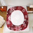 thumbnail image 5 of Manfei Chic Snowflakes Twin Sheet Sets 3 Pieces, Merry Xmas Christmas Twin Fitted Sheet, Red White Flat Sheet, Microfiber Bedroom Decor, 5 of 7