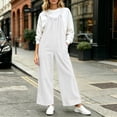 thumbnail image 6 of Karymi Jean Shorts Corduroy Overalls Wide Leg Jumpsuit, Adjustable Shoulder Straps Back Tie Bow Loose Casual Long Pants with Side Pockets Capri Pants for Women, 6 of 8