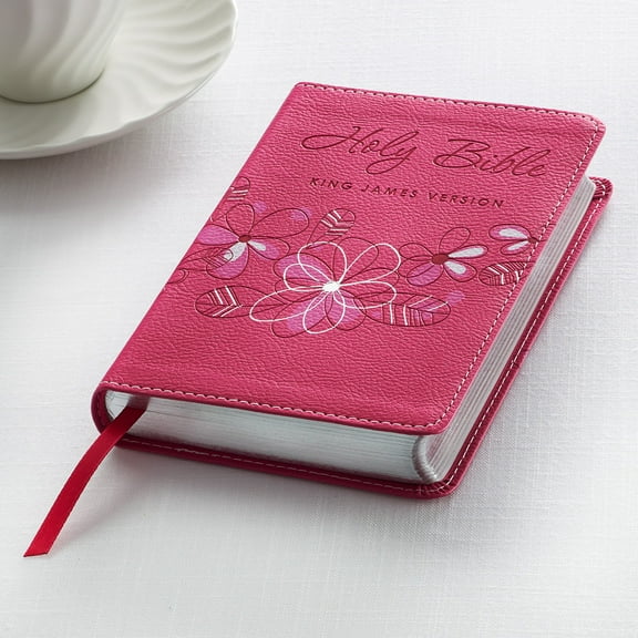 Pink Faux Leather Compact King James Version Bible