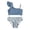 Light Blue-C, variant on Bigetiay 2 Piece Swimsuit for Girls One Shoulder Ruffled Sleeve Bikini Set with Adjustable Straps Girl Bathing Suit 13-14 Years