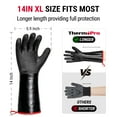 thumbnail image 4 of ThermoPro Guantes de BBQ Impermeables Resistentes Al Calor 932°F, Guantes de Neopreno de Manga Larga para Parrilla, 4 of 8