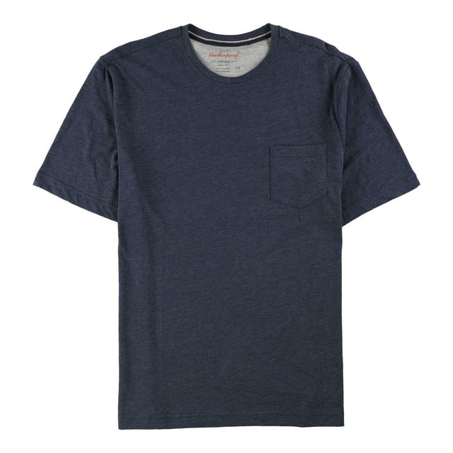 Weatherproof T-Shirt Basique pour Hommes avec Poche, Bleu, TTG