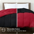 thumbnail image 3 of Bare Home Ultra-Soft Reversible Comforter - Goose Down Alternative - Full, Black/Red, 3 of 8
