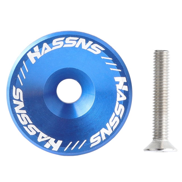 Bike Aluminium Alloy Headset Stem Top Cap 31.8Mm With Bolt 30.5Mm Blue