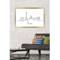 thumbnail image 2 of Line Art Skyline - Paris Wall Poster, 22.375" x 34", Framed, 2 of 3