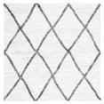 thumbnail image 6 of SAFAVIEH Berber Irving Abstract Polyester Shag Area Rug, Ivory/Grey, 9' x 12', 6 of 8