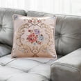 thumbnail image 4 of Funda de almohada bordada, funda de cojín cuadrada decorativa, antigua, de lujo, funda de almohada decorativa para decoración del hogar Beige, 4 of 8