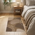 thumbnail image 3 of ODIKA 2'x3' Warm Earth Tones Abstract Design Washable Doormat Modern Shapes with Fluid Lines for Entryway, Kitchen, Laundry Room, Non-Slip, Low Pile, 3 of 7
