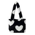 thumbnail image 1 of Shisuyan 1Pack Mobile Phone Carry Pouch Storage Bag Black Plush Open-top Button Wallet Storage, 1 of 8