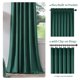 thumbnail image 3 of Juego de 2 paneles de cortinas FMFUNCTEX de terciopelo, color verde esmeralda, 275 x 270 cm, 3 of 8