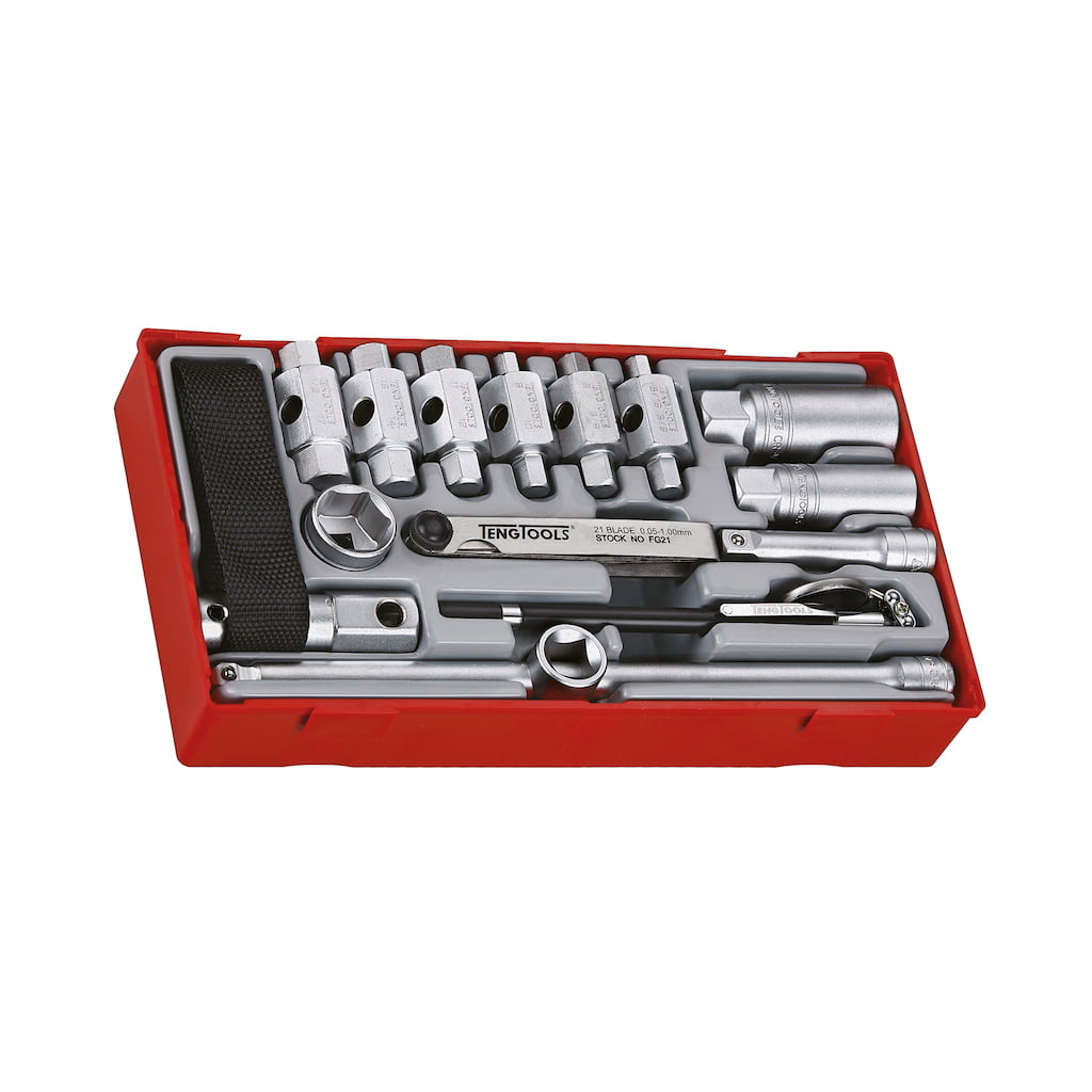 Teng 16pc Oil Service Tool Set Spark & Drain Plugs TTOS16 Tool Control System 