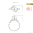 thumbnail image 5 of Angara Classic South Sea Cultured Pearl Bypass Ring in 14K White Gold for Women | June Birthstone Jewelry for Her, 5 of 8