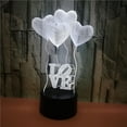 thumbnail image 3 of Lámpara De Corazón De Amor Con Holograma 3D, Globo En Forma De Corazón, Luz Nocturna Acrílica Kearding HA025288-01, 3 of 7