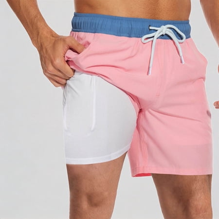 Daznico Men s Board Shorts for Summer Casual Wear Breathable Beach Shorts Straight Cut Layer Design for Relaxation Team with Tees Or Tanks 3XL