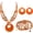 Orange, variant on Orange Jewelry Sets for Women 4 Pcs Chunky Beaded Mrs Roper Costume Jewelry for Women Boho Multi Strand Colorful Shell Necklace for Women(ST0026-Orange)