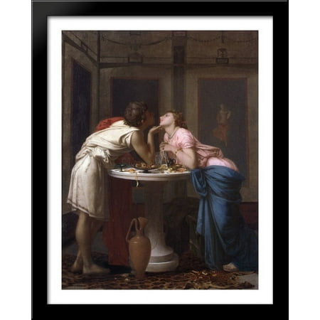 A Classical Courtship 28x36 Large Black Wood Framed Print Art by Auguste Toulmouche