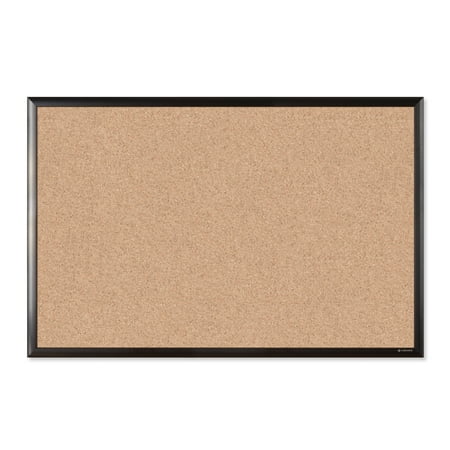 UPC: 0817894028801 | U Brands Cork Bulletin Board  35  x 23   Black Aluminum Frame  2880U