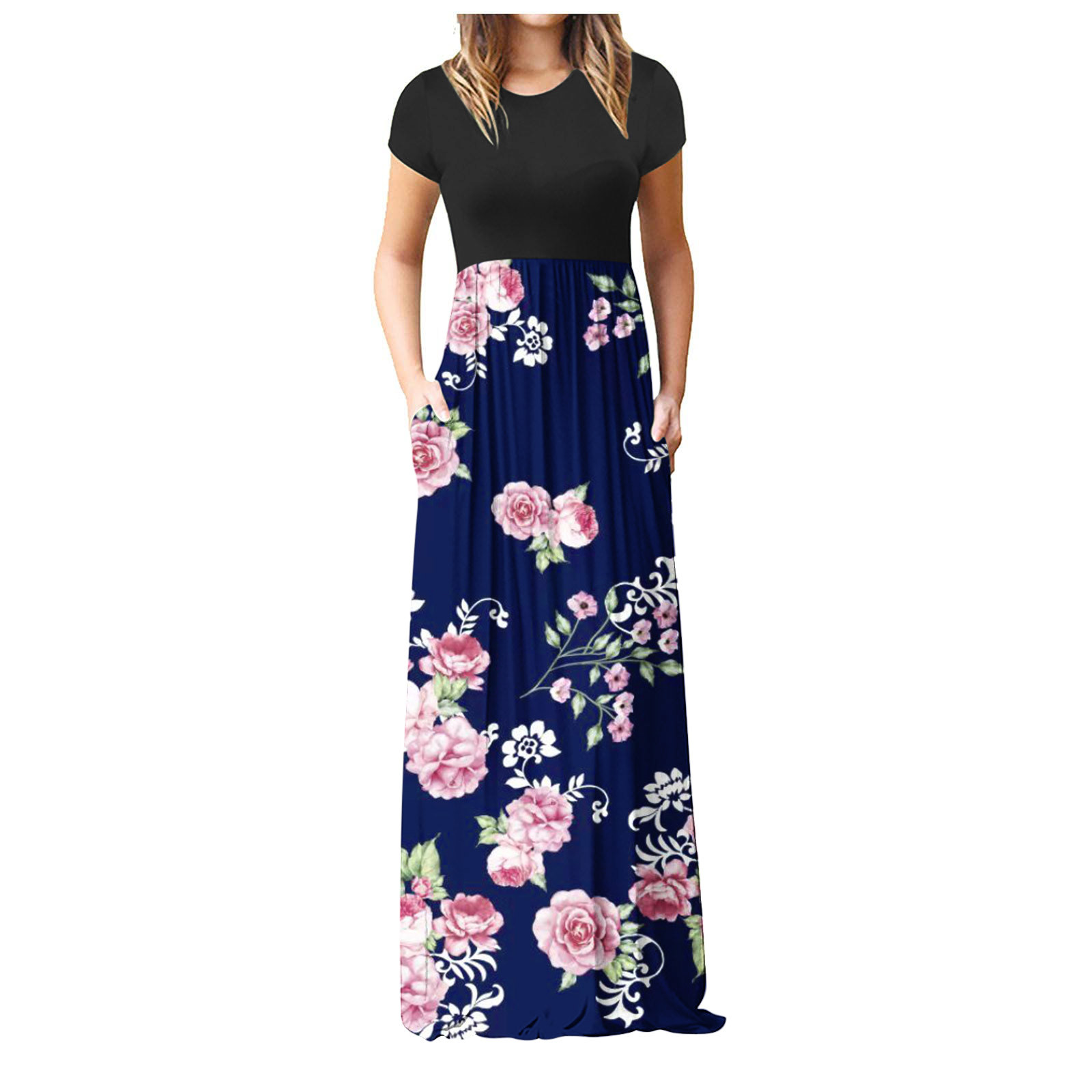 MIANHT Womens Dresses Vintage Empire Waist Pleated Swing A Line Long